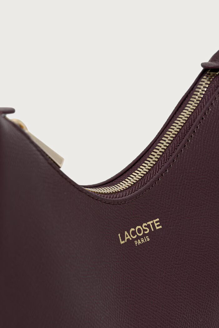 Lacoste чанта crossbody дамска от кожа бордо NF5101PH