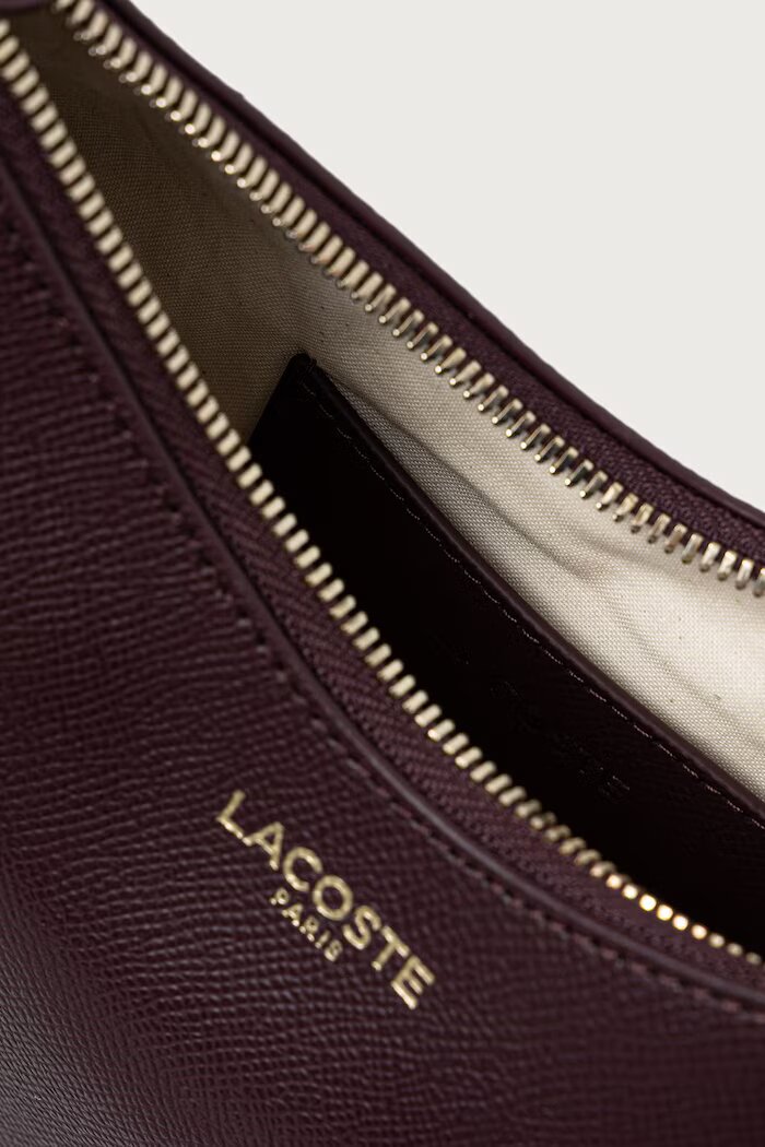 Lacoste чанта crossbody дамска от кожа бордо NF5101PH