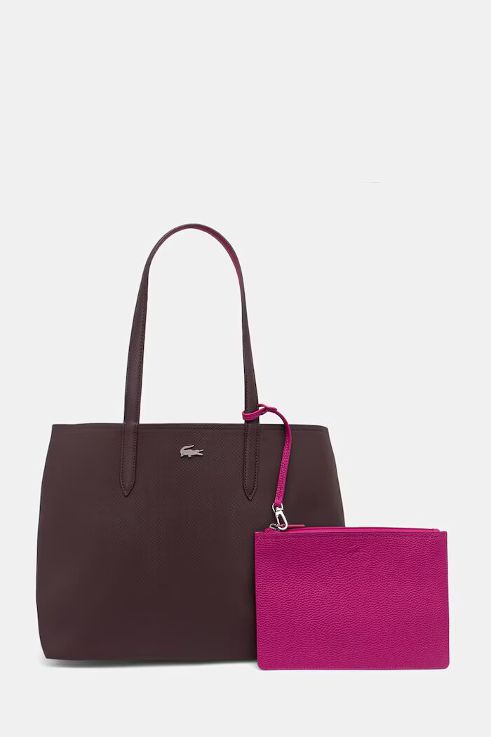 Lacoste чанта с две лица дамска бордо NF2142AA