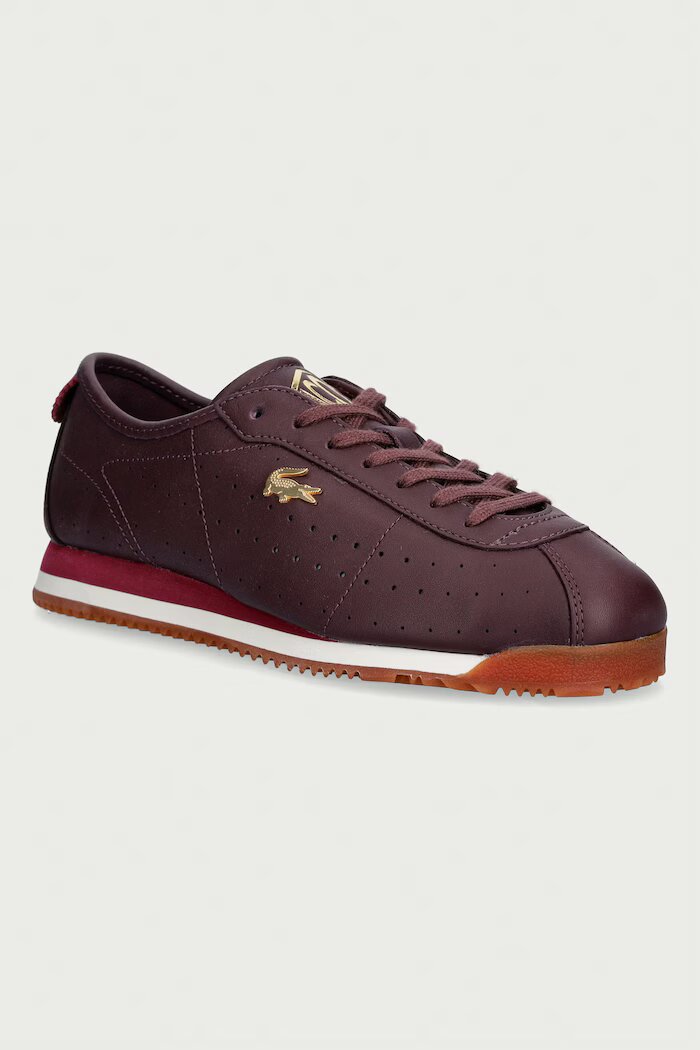 Lacoste CLUB-LOW маратонки дамски от кожа бордо 52SFA0103