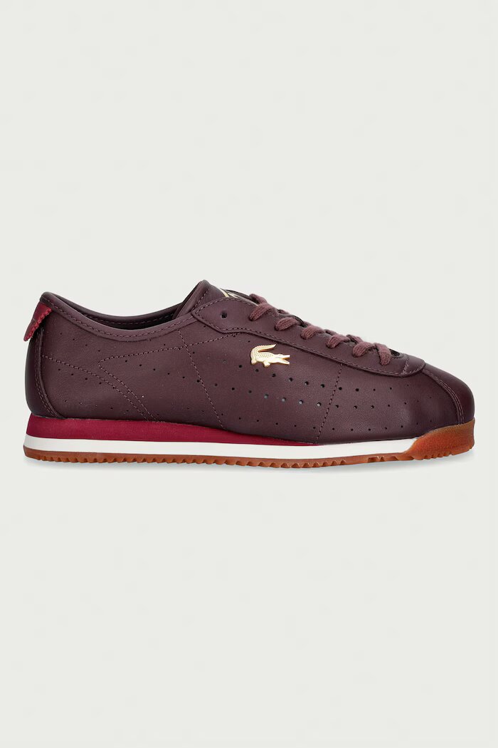 Lacoste CLUB-LOW маратонки дамски от кожа бордо 52SFA0103