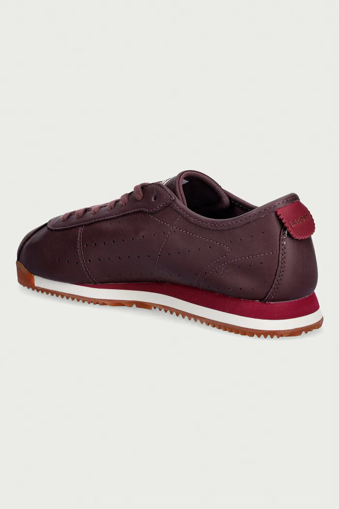 Lacoste CLUB-LOW маратонки дамски от кожа бордо 52SFA0103