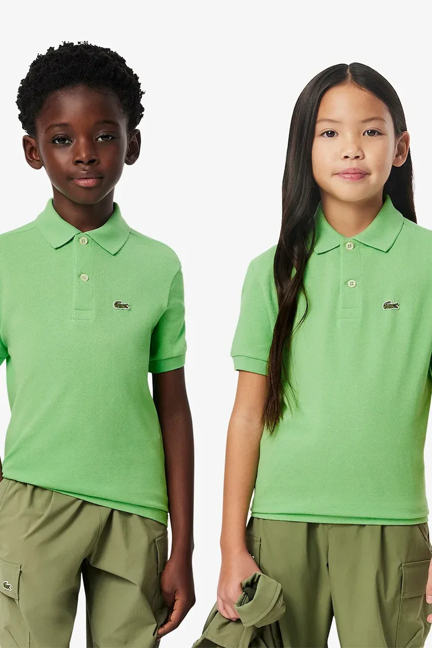 Lacoste Детска памучна тениска с яка