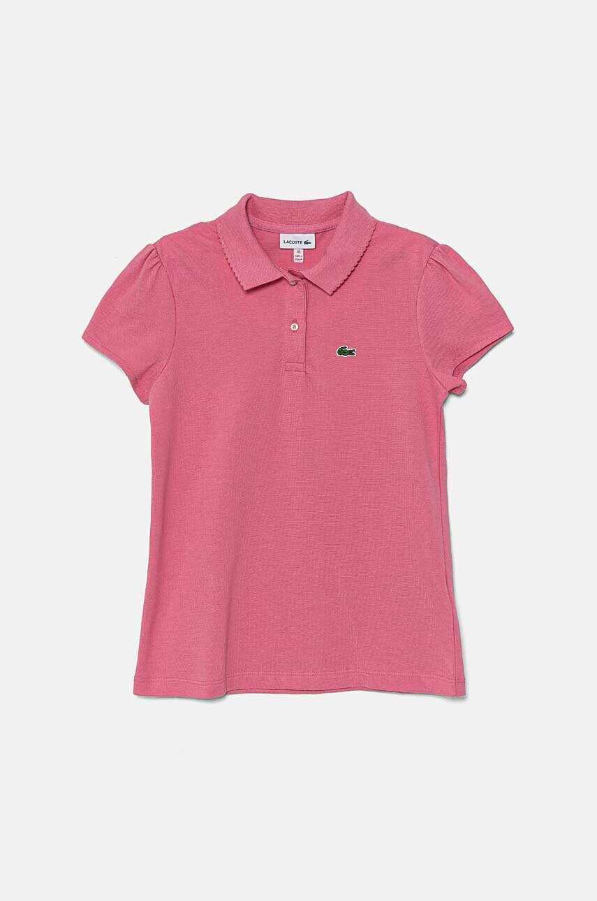 Lacoste детска памучна тениска с яка