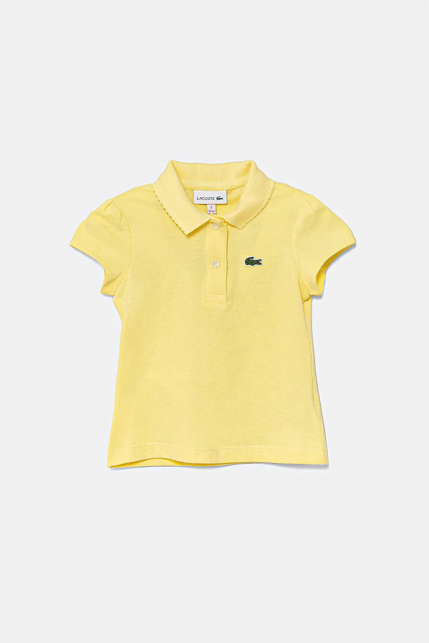 Lacoste детска памучна тениска с яка