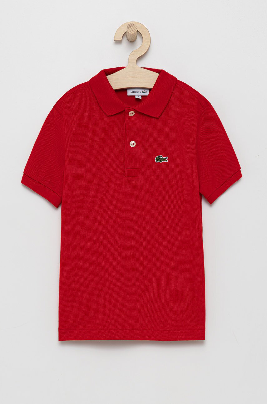 Lacoste Детска памучна тениска с яка