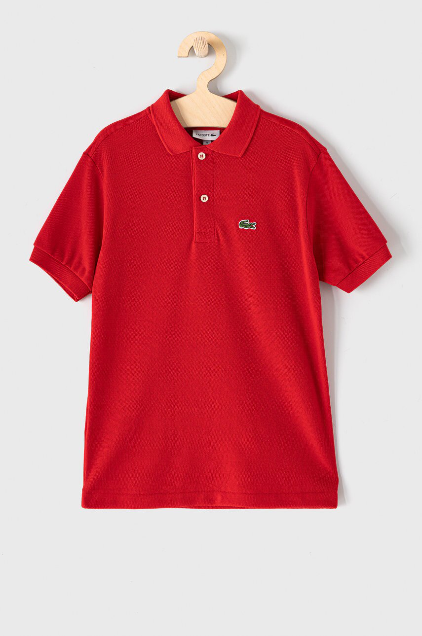 Lacoste Детска памучна тениска с яка