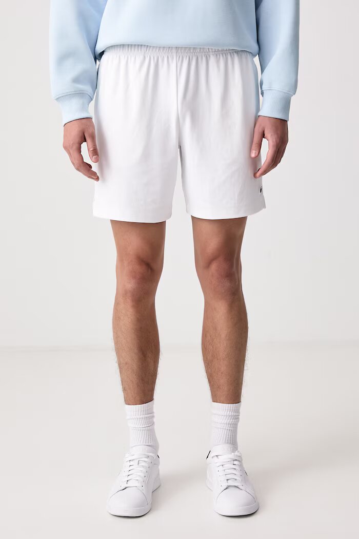 Lacoste къс панталон тип анцуг мъжки бял със стандартна талия GH0138
