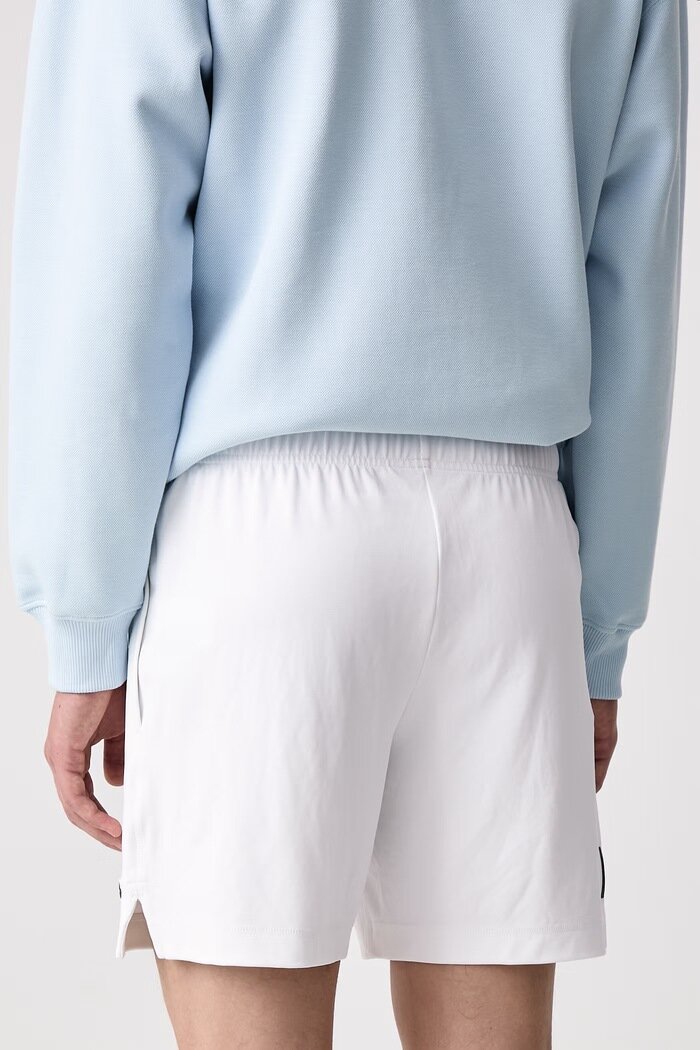 Lacoste къс панталон тип анцуг мъжки бял със стандартна талия GH0138