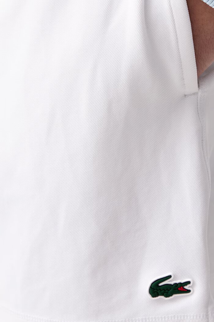 Lacoste къс панталон тип анцуг мъжки бял със стандартна талия GH0138