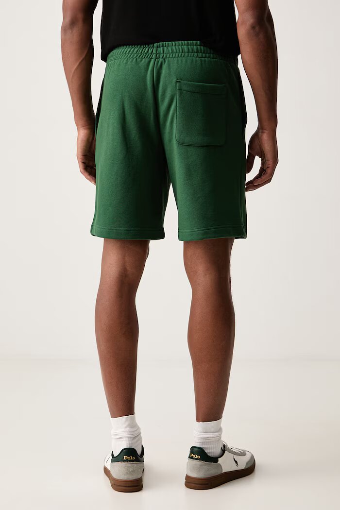 Lacoste къс панталон тип анцуг мъжки с памук зелен със стандартна талия GH8861