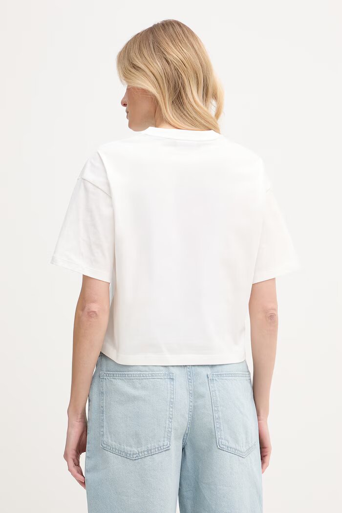 Lacoste къс топ дамски от памук бял TF7605
