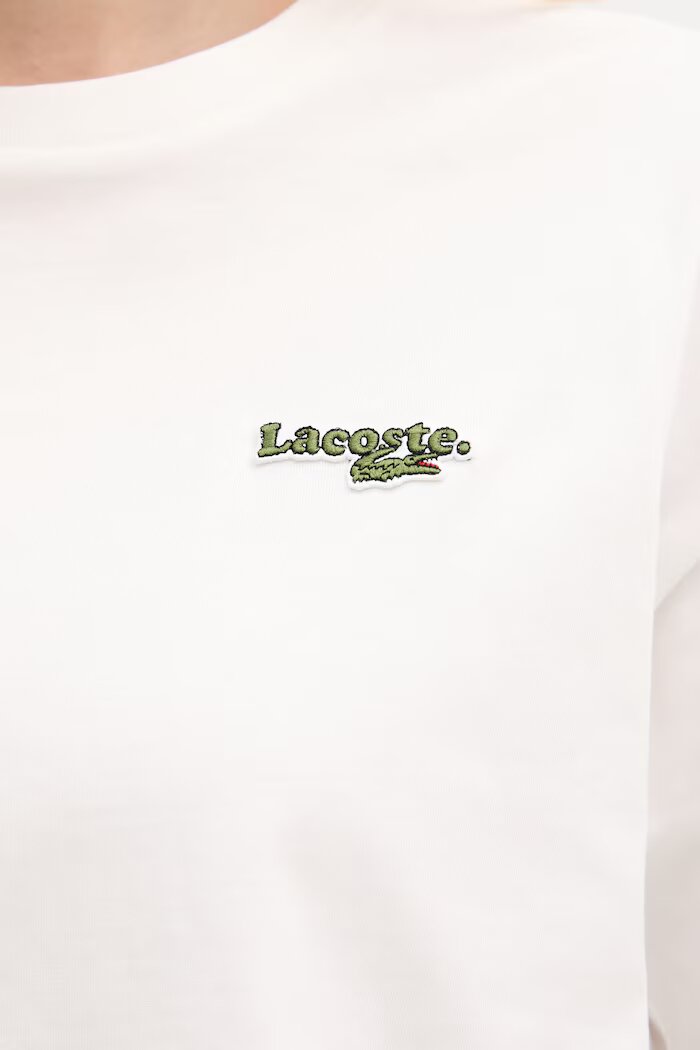 Lacoste къс топ дамски от памук бял TF7605
