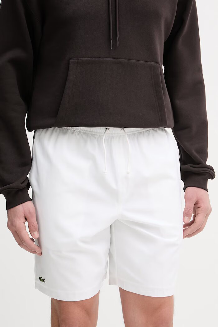 Lacoste къси панталони мъжки Shorts GH353T 031 бели със стандартна талия GH353T