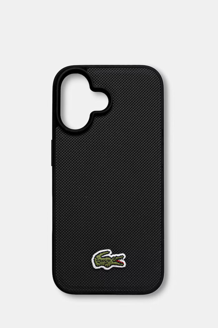 Lacoste кейс за телефон iPhone 16 черен LCHMP16SPVCK