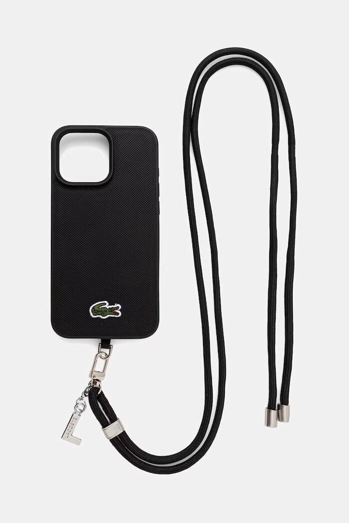 Lacoste кейс за телефон iPhone 16 Pro Max черен LCHMBCP16XPVCK