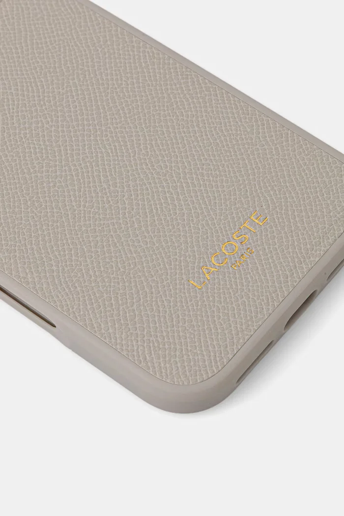 Lacoste Кейс за телефон iPhone 17 Pro Max в бежово LCHMP17XPCEGT