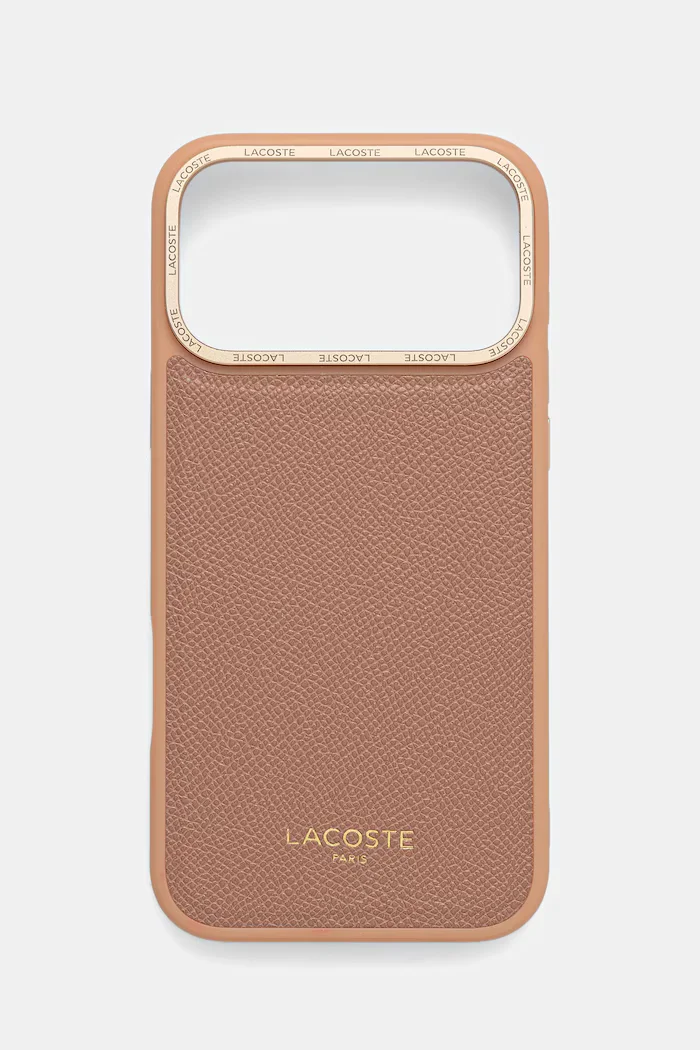 Lacoste Кейс за телефон iPhone 17 Pro Max в кафяво LCHMP17XPCEGP