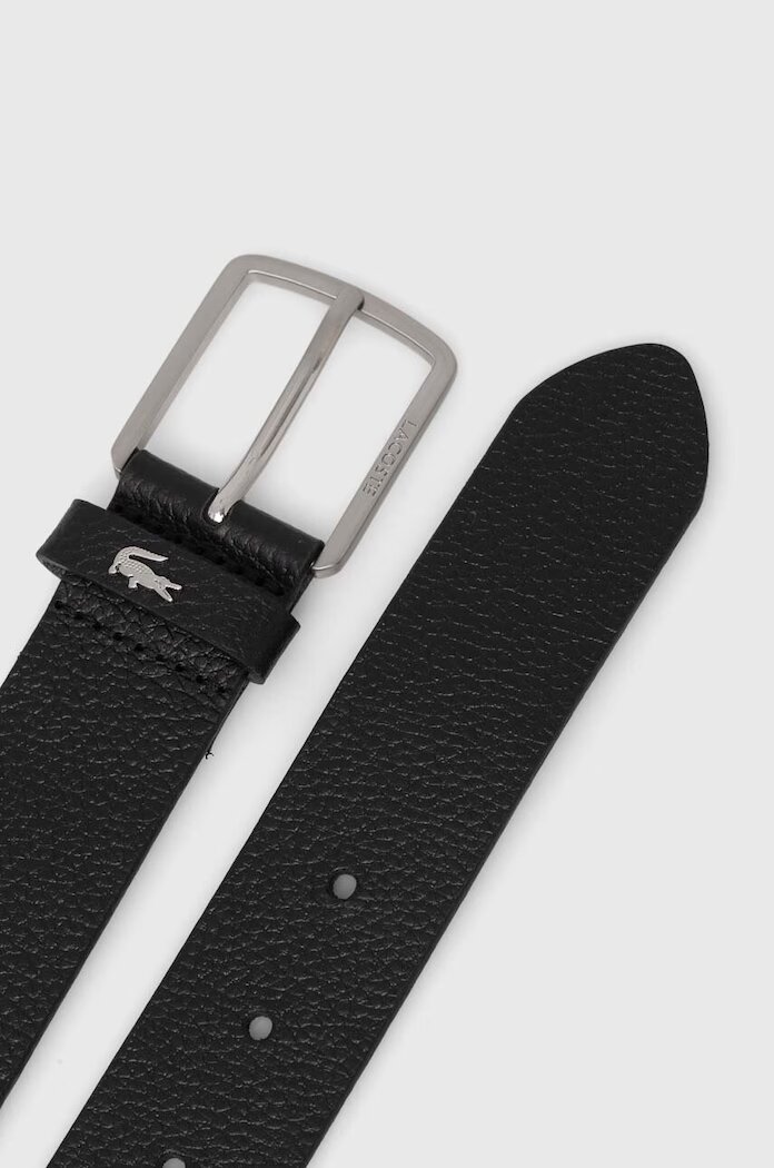 Lacoste колан мъжки от кожа черен RC4090