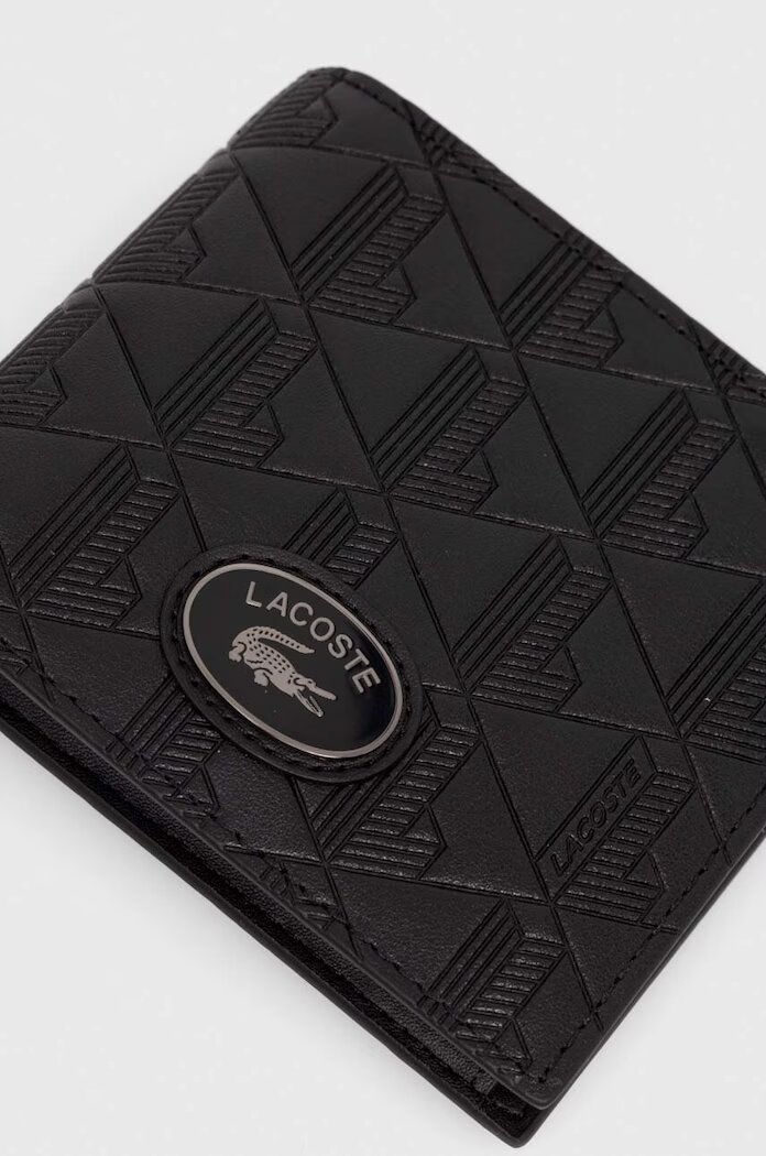 Lacoste Кожен портфейл мъжки в черно