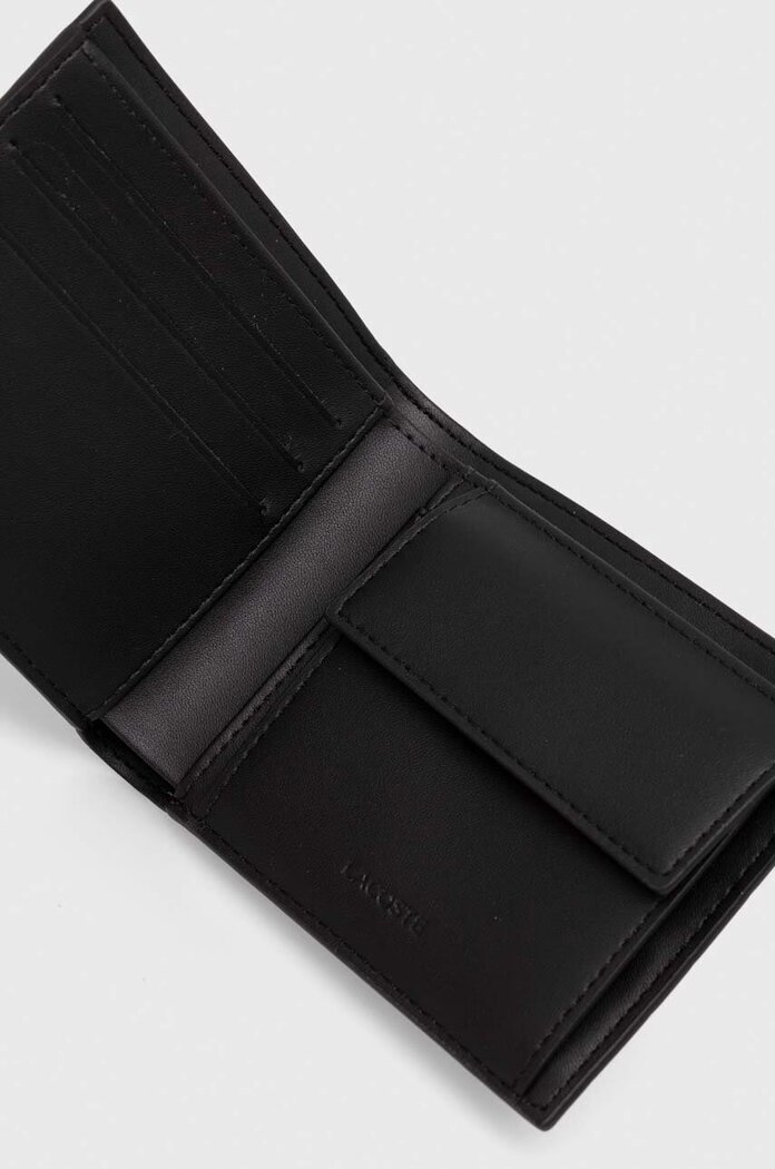 Lacoste Кожен портфейл мъжки в черно
