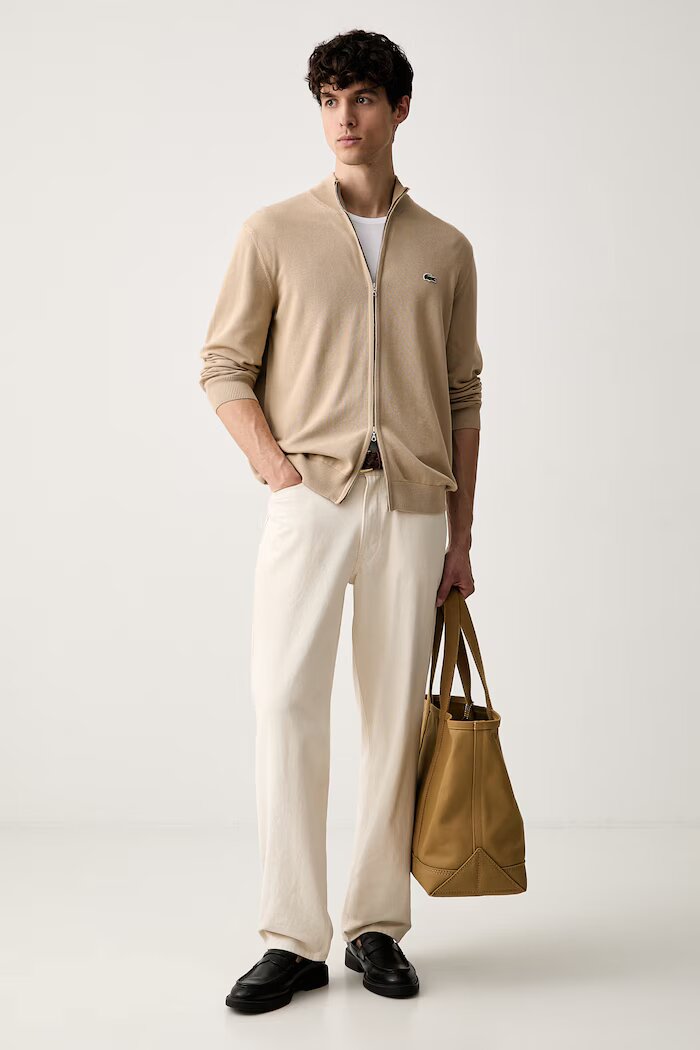 Lacoste мъжки от памук бежов AH1957
