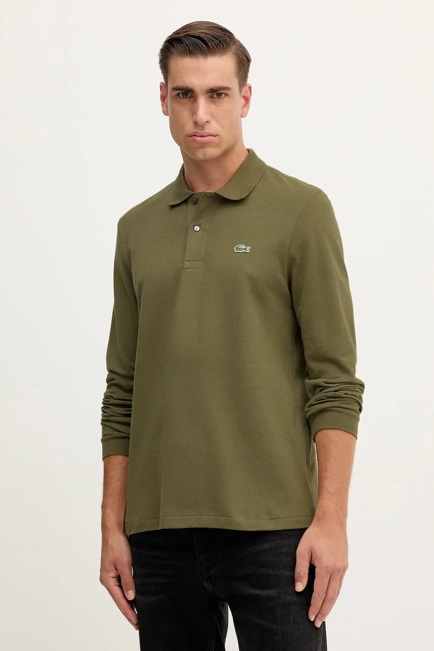 Lacoste Памучна блуза с дълги ръкави