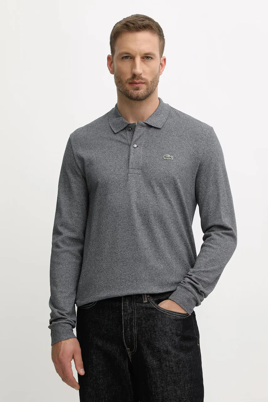 Lacoste Памучна блуза с дълги ръкави