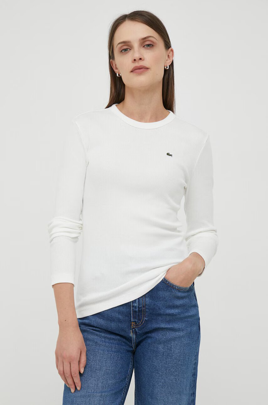 Lacoste Памучна блуза с дълги ръкави