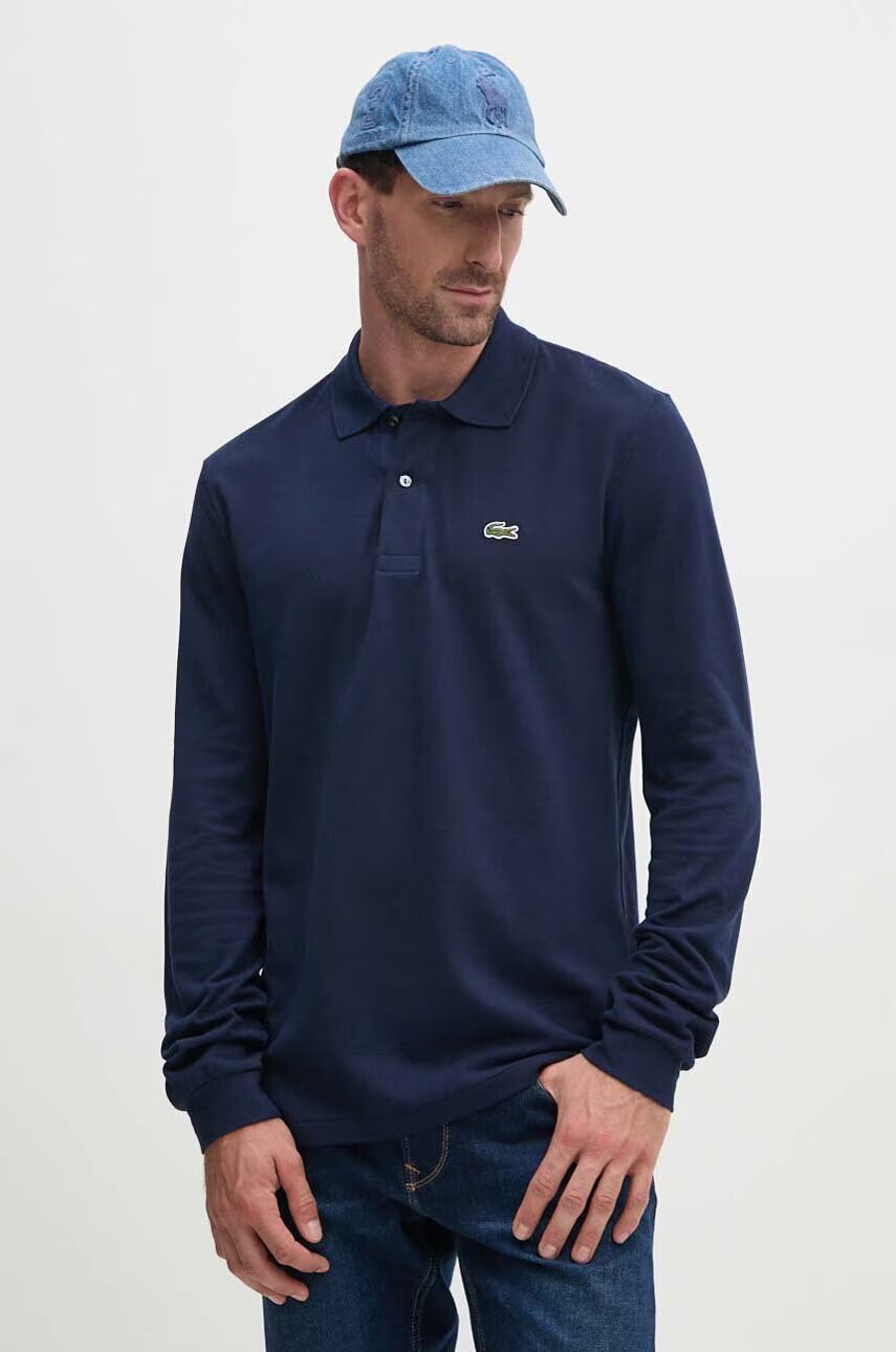 Lacoste Памучна блуза с дълги ръкави