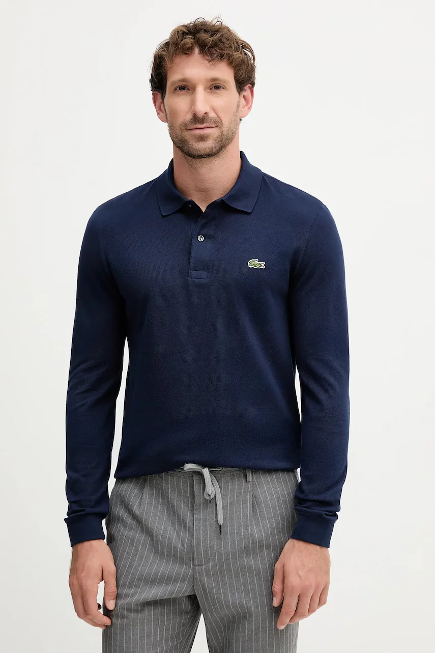 Lacoste Памучна блуза с дълги ръкави