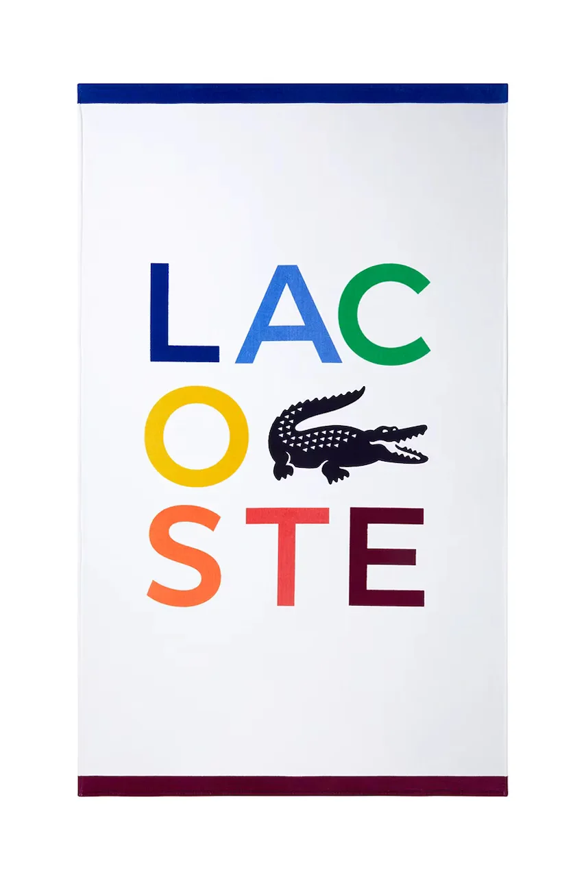 Lacoste Памучна плажна кърпа LCROCOLO 100 x 170 cm