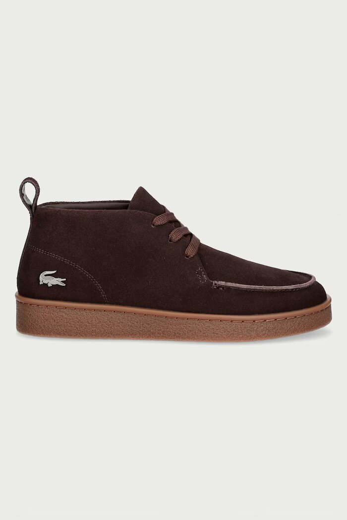 Lacoste половинки обувки мъжки от велур Baseshot Chukka Sneakers кафяви 50SMA0028