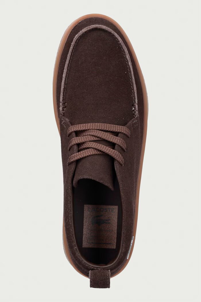 Lacoste половинки обувки мъжки от велур Baseshot Chukka Sneakers кафяви 50SMA0028