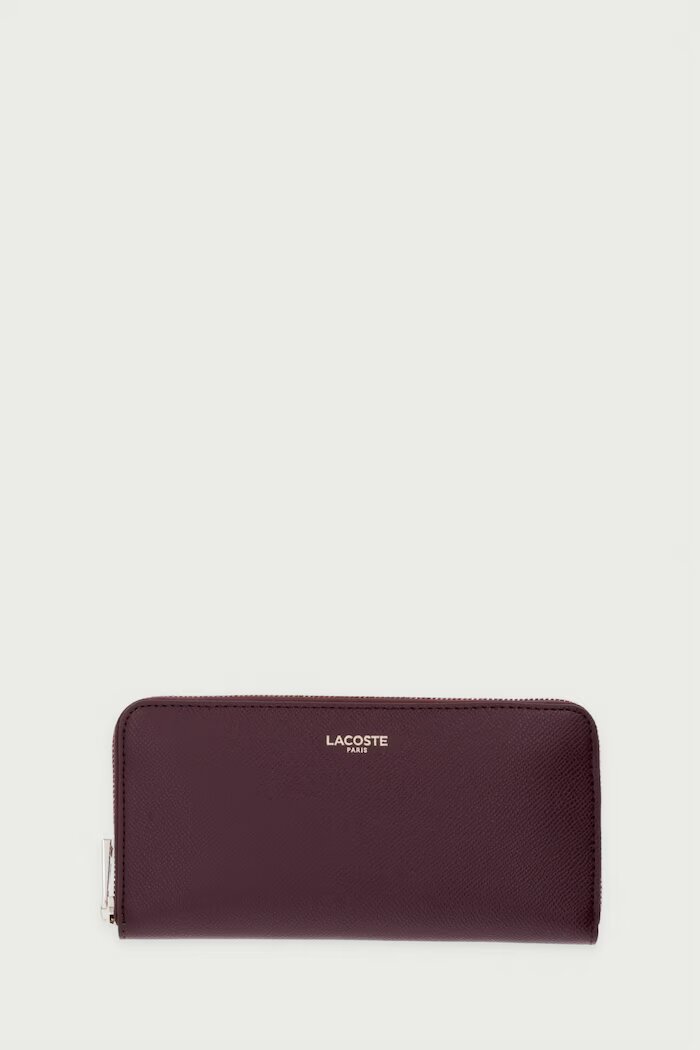Lacoste портфейл дамски от кожа бордо NF5097PH