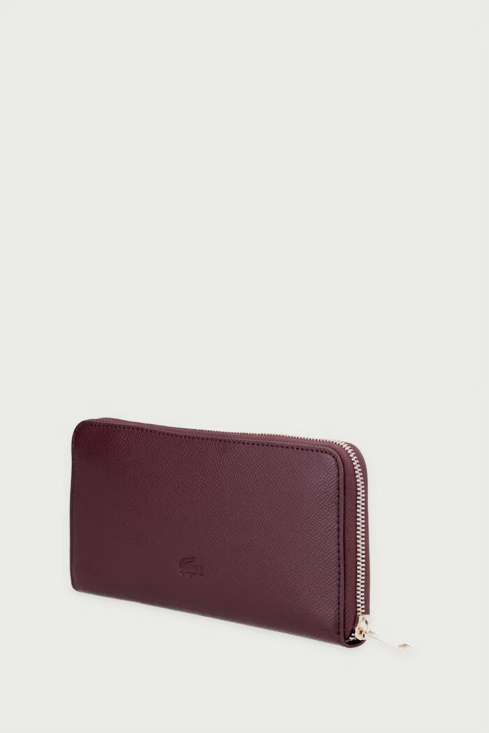 Lacoste портфейл дамски от кожа бордо NF5097PH