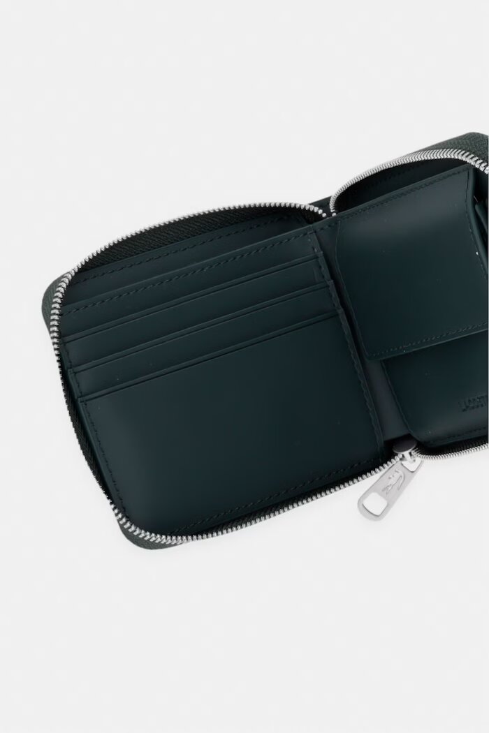 Lacoste портфейл мъжки от имитация на кожа зелен NH5315BG