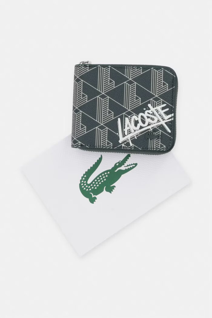 Lacoste портфейл мъжки от имитация на кожа зелен NH5315BG