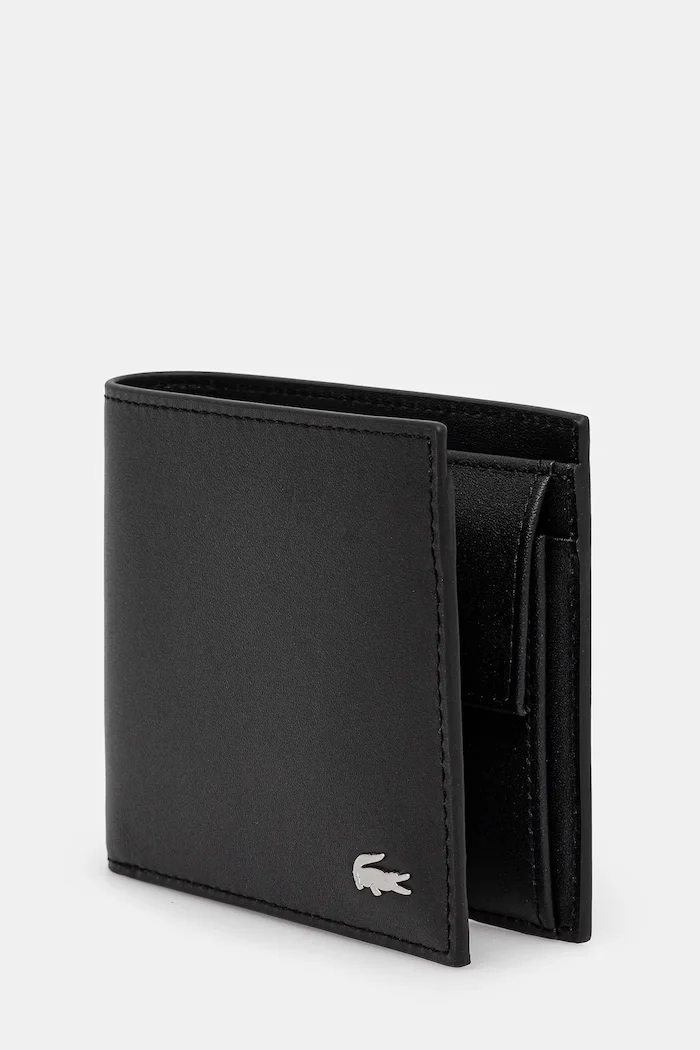 Lacoste портфейл мъжки от кожа черен NH1112FG