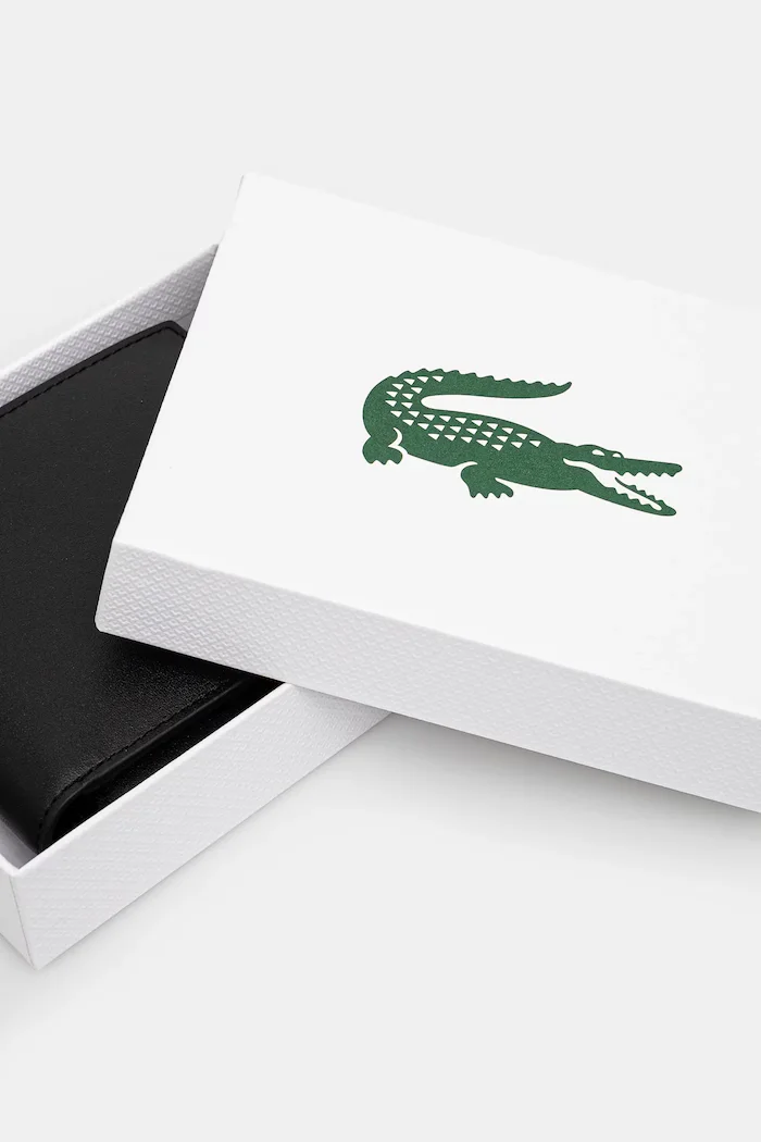 Lacoste портфейл мъжки от кожа черен NH1112FG