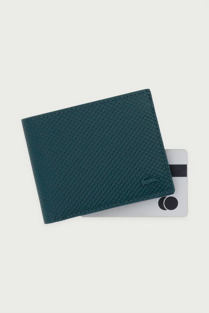 Lacoste портфейл мъжки от кожа зелен NH2824CE