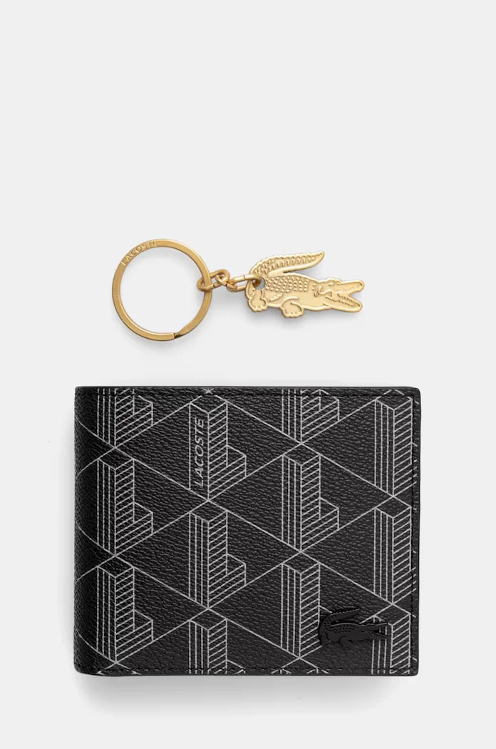 Lacoste Портмоне и ключодържател мъжки в черно NH4801LX