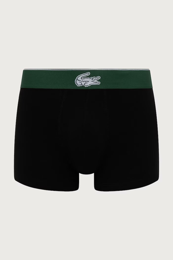 Lacoste прилепнали боксерки мъжки от памук с еластан 3 броя черни 5H0925