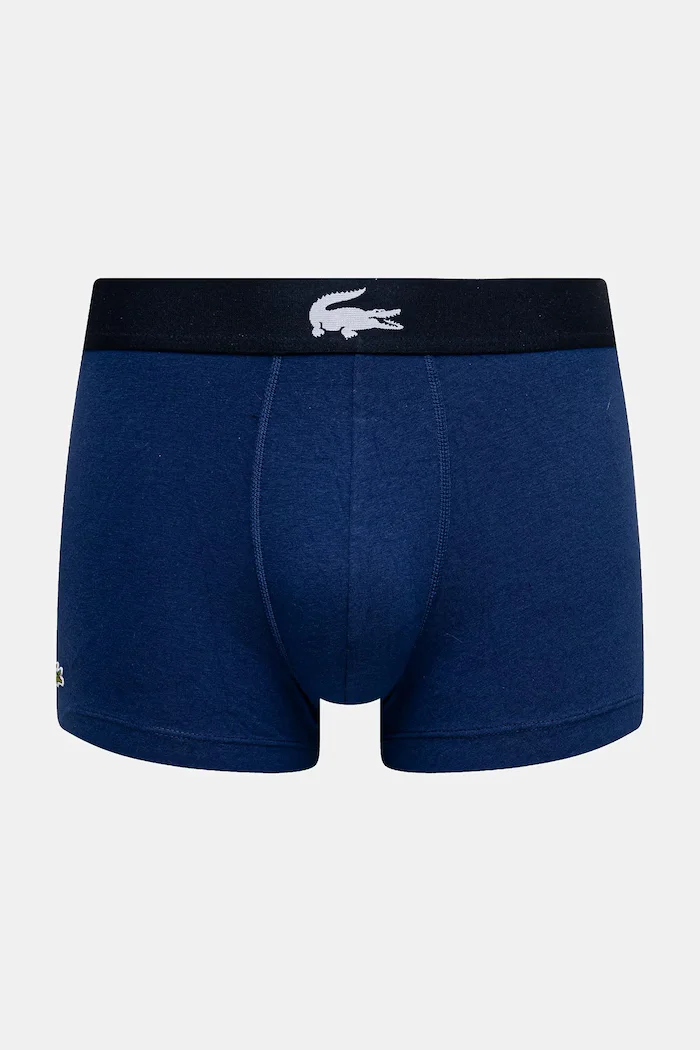Lacoste прилепнали боксерки мъжки с памук 3 броя тъмносини 5H1291