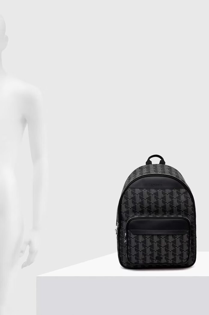 Lacoste Раница в черно голям размер с десен
