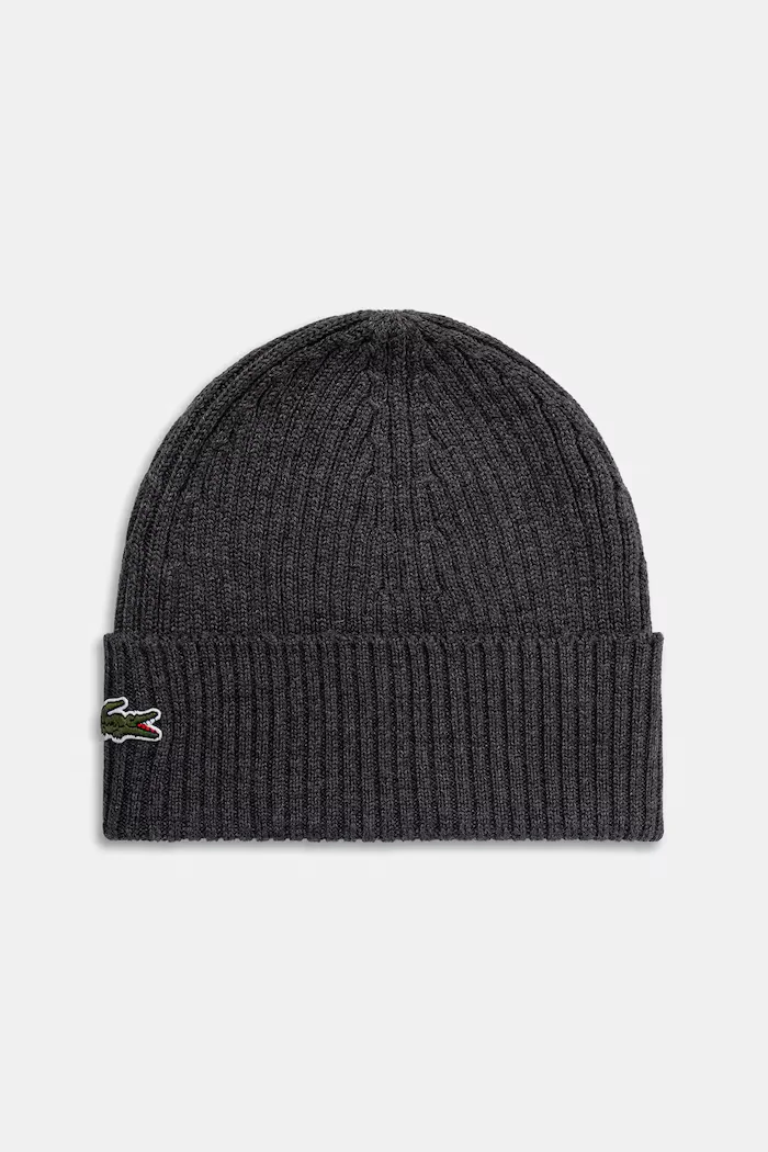 Lacoste шапка от вълна сива RB0001