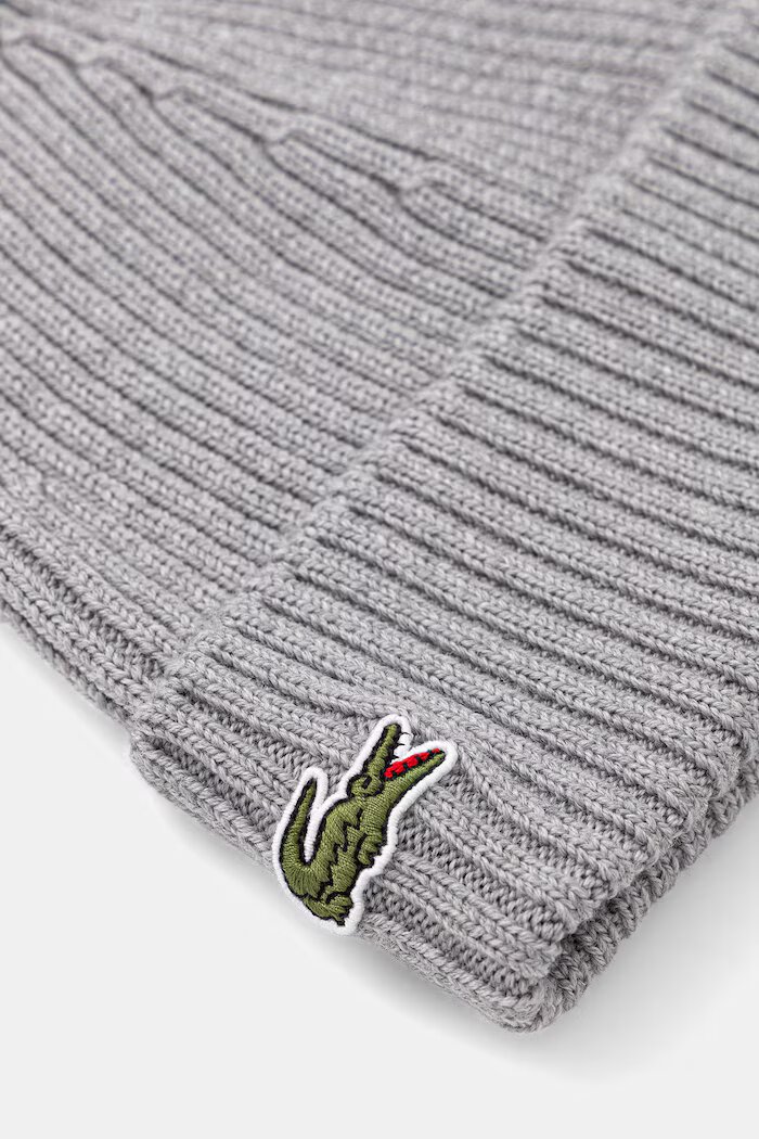 Lacoste шапка от вълна сива RB0001