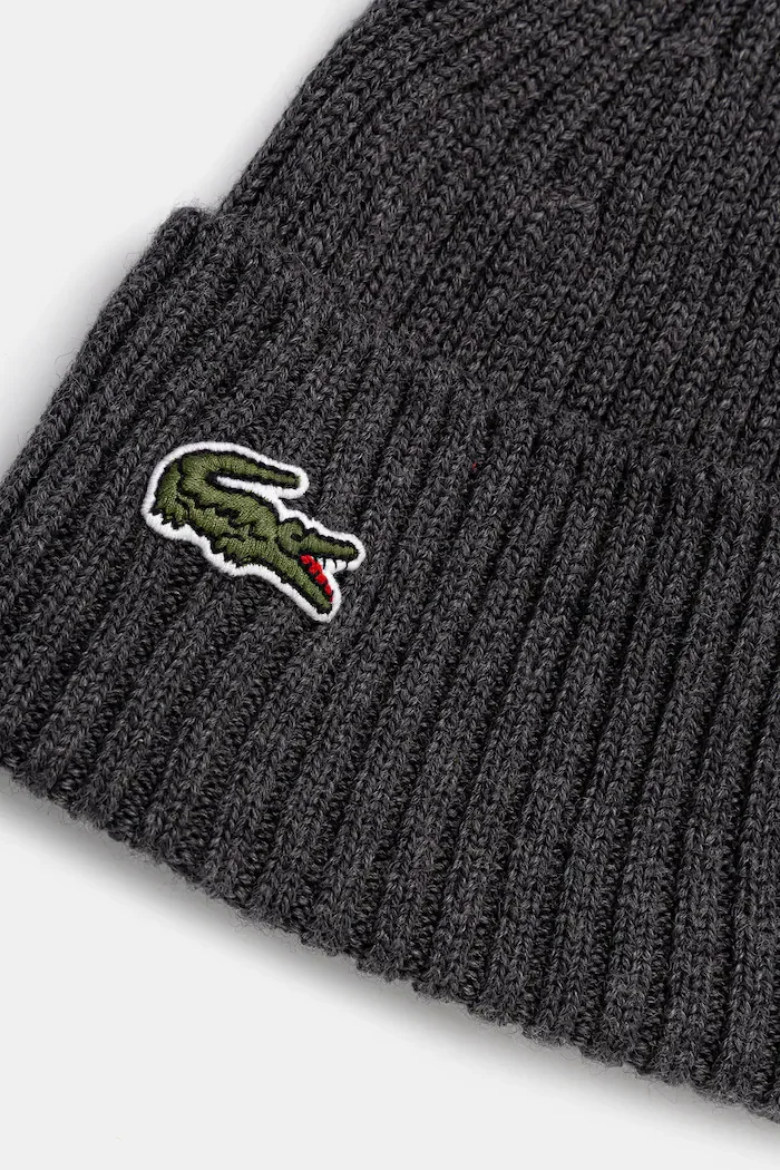Lacoste шапка от вълна сива RB0001