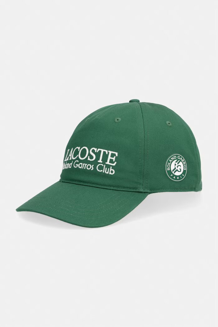 Lacoste Шапка с козирка от памук зелена RK0378