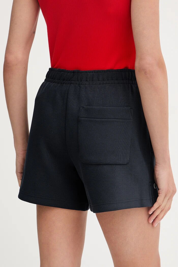 Lacoste спортен къс панталон дамски от памук тъмносин GF6901
